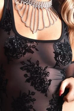 Maison Catanzaro - Kat Mesh Stringbody - Schwarz -Unterwäsche Rabatt PATRICE CATANZARO KAT BODY BLACK 4 1280x1280