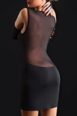 Maison Catanzaro - Ophelia Party Kleid - Schwarz 17 Maison Catanzaro - Ophelia Party Kleid - Schwarz -Unterwäsche Rabatt PATRICE CATANZARO OPHELIA ROBE LYCRA BLACK 7 1280x1280