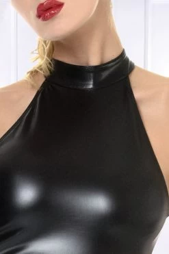 Maison Catanzaro - Poussycat Wetlook Kleid - Schwarz -Unterwäsche Rabatt PATRICE CATANZARO POUSSY CAT ROBE LAQUE SCHWARZ 5 1280x1280