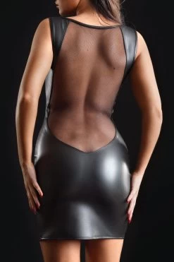 Maison Catanzaro - Prune Robe Leder Look - Schwarz -Unterwäsche Rabatt PATRICE CATANZARO PRUNE ROBE BLACK 7 1280x1280