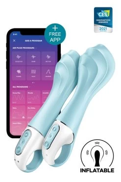 Satisfyer - Air Pump 5+ G Punkt Vibrator - Hellblau