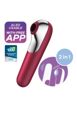 Satisfyer - Dual Love Druckwellenvibrator - Pflaume