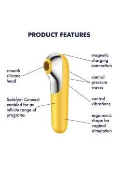 Satisfyer - Dual Love Druckwellenvibrator - Gelb -Unterwäsche Rabatt SATISFYER DUAL LOVE YELLOW 5 1280x1280