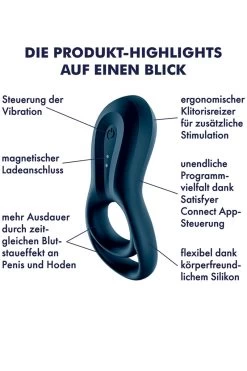 Satisfyer - Epic Duo + Penisring Vibrator - Schwarz -Unterwäsche Rabatt SATISFYER EPIC DUO APP CONTROLLED VIBRATING COCK RING 8 1280x1280