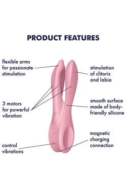 Satisfyer - Threesome 1 Vibrator - Rosa 12 Satisfyer - Threesome 1 Vibrator - Rosa -Unterwäsche Rabatt SATISFYER THREESOME 1 PINK 6 1280x1280