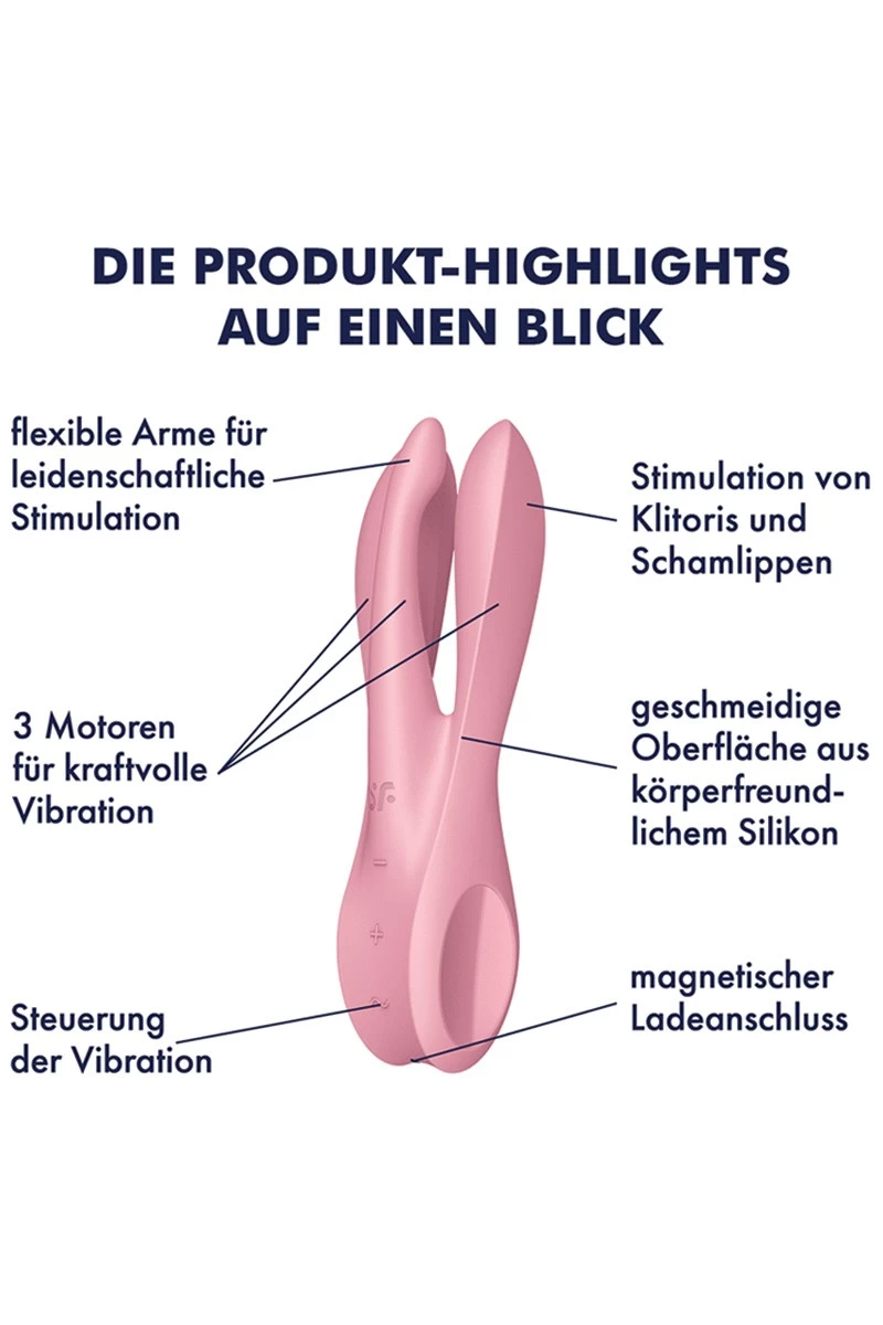 Satisfyer - Threesome 1 Vibrator - Rosa 2 Satisfyer - Threesome 1 Vibrator - Rosa – Bild 2