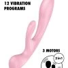 Satisfyer - Triple Oh Pink Rabbitvibrator - Rosa