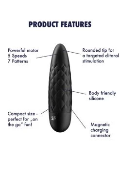 Satisfyer - Ultra Power Bullet 5 Minivibrator - Schwarz -Unterwäsche Rabatt SATISFYER ULTRA POWER BULLET 5 BLACK 9 1280x1280