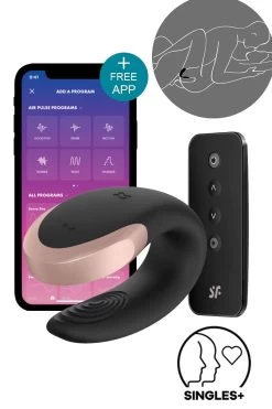 Satisfyer - Double Love Remote Paarvibrator - Schwarz
