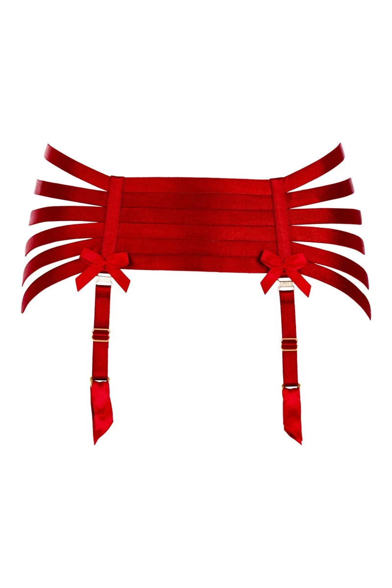 Bordelle Lingerie - Webbed Suspender Strapsgürtel - Rot 5 Bordelle Lingerie - Webbed Suspender Strapsgürtel - Rot – Bild 5
