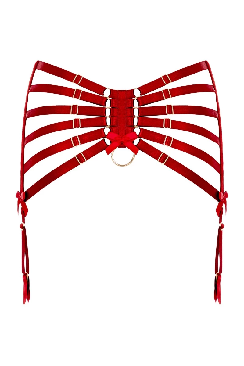 Bordelle Lingerie - Webbed Suspender Strapsgürtel - Rot 4 Bordelle Lingerie - Webbed Suspender Strapsgürtel - Rot – Bild 4
