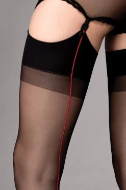 Maison Close - Strapse Mit Naht - Schwarz Rot -Unterwäsche Rabatt maison close les coquetteries struempfe 609745 3 4308 1280x1280